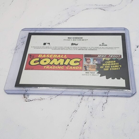 Max Scherzer 2022 Topps Heritage High Number Comics 73TC-27 NY Mets - Picture 4 of 4